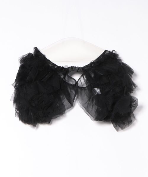 DONOBAN（ドノバン）の「【ANDRESD】mixing frills bolero 結婚式 パーティードレス オケージョンドレス お呼ばれ 二次会 成人式 同窓会（その他トップス・レディース・アイボリー/チャコール/ブラック・M）」の4枚目の写真