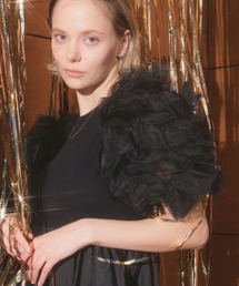 DONOBAN | 【ANDRESD】mixing frills bolero 結婚式 パーティードレス オケージョンドレス お呼ばれ 二次会 成人式 同窓会(その他トップス)