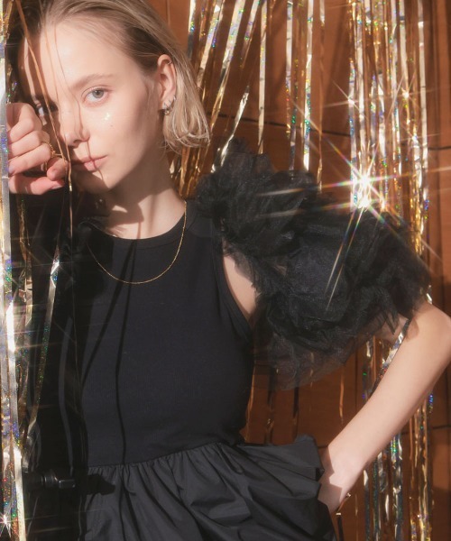 DONOBAN（ドノバン）の「【ANDRESD】mixing frills bolero 結婚式 パーティードレス オケージョンドレス お呼ばれ 二次会 成人式 同窓会（その他トップス・レディース・アイボリー/チャコール/ブラック・M）」の22枚目の写真