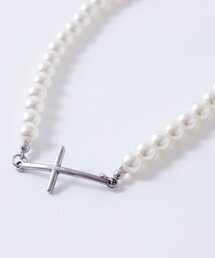 クロスパールチョーカーネックレス