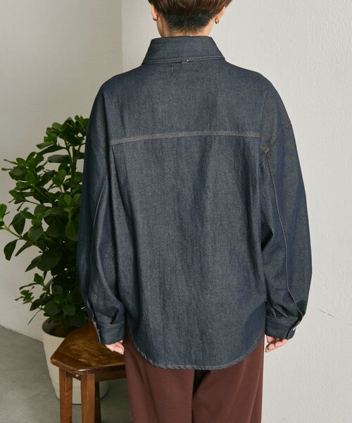 ear PAPILLONNER(イアパピヨネ)の「デニムリボンシャツ【SUM1 STYLE】(シャツ/ブラウス・レディース・インディゴブルー・FREE)」の15枚目の写真