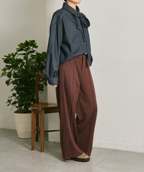 ear PAPILLONNER(イアパピヨネ)の「デニムリボンシャツ【SUM1 STYLE】(シャツ/ブラウス・レディース・インディゴブルー・FREE)」の17枚目の写真