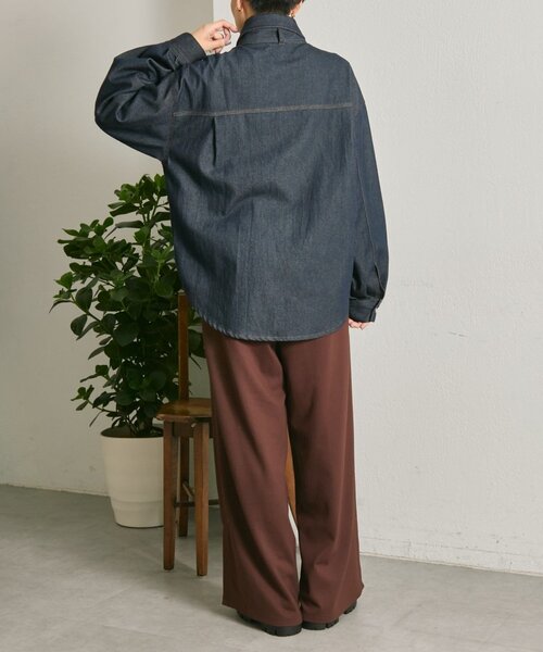 ear PAPILLONNER(イアパピヨネ)の「デニムリボンシャツ【SUM1 STYLE】(シャツ/ブラウス・レディース・インディゴブルー・FREE)」の18枚目の写真