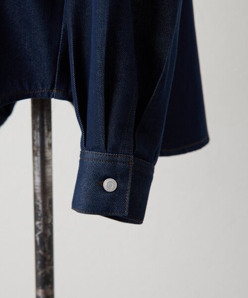 ear PAPILLONNER(イアパピヨネ)の「デニムリボンシャツ【SUM1 STYLE】(シャツ/ブラウス・レディース・インディゴブルー・FREE)」の11枚目の写真