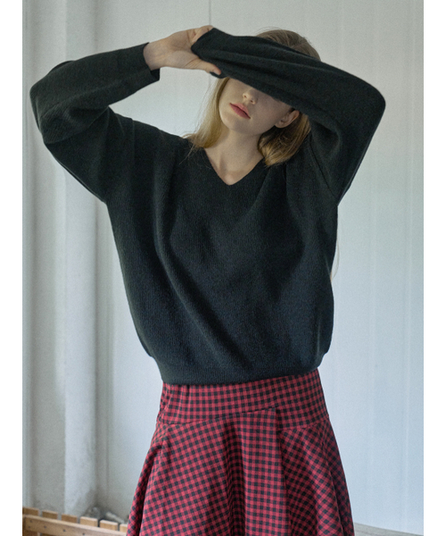 AVANT-G(アバン)の「Unbalanced Check Skirt - RED(スカート・レディース・ベージュ/レッド・FREE)」の9枚目の写真