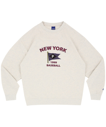 P FLAG SWEATSHIRT (MELANGE IVORY)