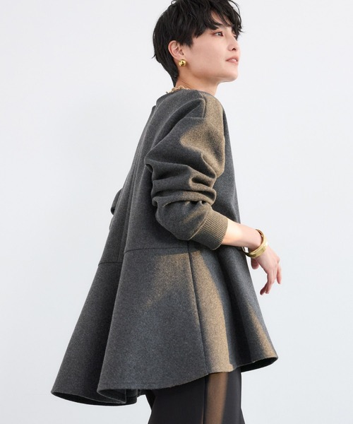 BARNYARDSTORM(バンヤードストーム)の「BARNYARDSTORM / ニードルペプラムプルオーバー / マシンウォッシャブル(Tシャツ/カットソー・レディース・オフホワイト/チャコール・FREE)」の15枚目の写真