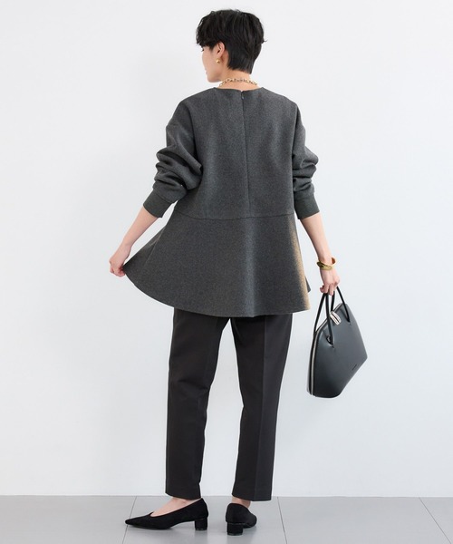 BARNYARDSTORM(バンヤードストーム)の「BARNYARDSTORM / ニードルペプラムプルオーバー / マシンウォッシャブル(Tシャツ/カットソー・レディース・オフホワイト/チャコール・FREE)」の17枚目の写真