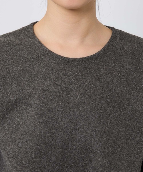 BARNYARDSTORM(バンヤードストーム)の「BARNYARDSTORM / ニードルペプラムプルオーバー / マシンウォッシャブル(Tシャツ/カットソー・レディース・オフホワイト/チャコール・FREE)」の21枚目の写真