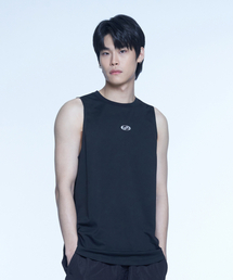 BASIC MESH SLEEVELESS-[BLACK]