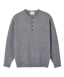 AKECII（アケシ）の「マルク ヘンリーネック ニット_メランジグレー（ニット/セーター）」