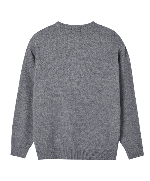AKECII(アケシ)の「マルク ヘンリーネック ニット_メランジグレー(ニット/セーター・メンズ・その他・ONE SIZE)」の2枚目の写真