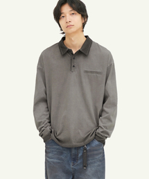 INTEMPOMOOD（インテンポムード）の「Burning Collar Long Sleeve_Charcoal（ポロシャツ）」