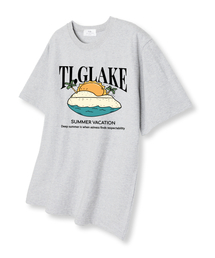 サンビーチ オーバーサイズ 半袖Tシャツ ライトグレー