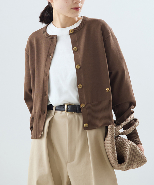 journal standard L'essage(ジャーナルスタンダードレサージュ)の「CORNU チャームカーディガン(カーディガン/ボレロ・レディース・ブルー/ブラウン/ネイビー・FREE)」の2枚目の写真