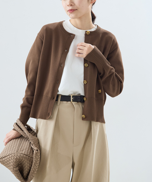 journal standard L'essage(ジャーナルスタンダードレサージュ)の「CORNU チャームカーディガン(カーディガン/ボレロ・レディース・ブルー/ブラウン/ネイビー・FREE)」の6枚目の写真