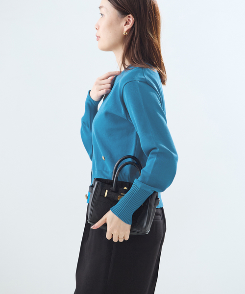 journal standard L'essage(ジャーナルスタンダードレサージュ)の「CORNU チャームカーディガン(カーディガン/ボレロ・レディース・ブルー/ブラウン/ネイビー・FREE)」の11枚目の写真