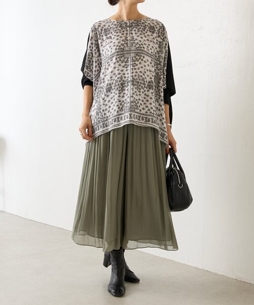 BEARDSLEY（ビアズリー）の「PARKプリントカットソー（Tシャツ/カットソー・レディース・オレンジ/ブラック・FREE）」の6枚目の写真