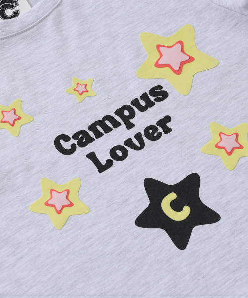 CONCEPTCOLLEGE(コンセプトカレッジ)の「キャンパスラバーウィズスタークルーネックライトグレー レディース 半袖Tシャツ(Tシャツ/カットソー・レディース・その他・FREE)」の4枚目の写真