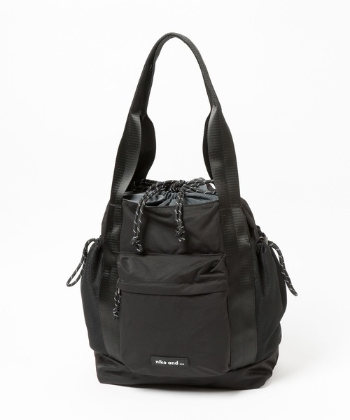 niko and...（ニコアンド）の「オリジナルドロストソフトトートバッグ（トートバッグ・レディース・アイボリー/ブラック・0）」の2枚目の写真