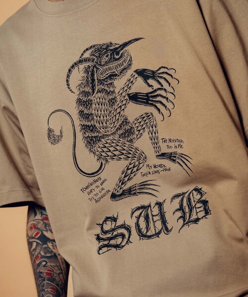Subciety(サブサエティ)の「Devil tee(Tシャツ/カットソー・メンズ・ブラック/ホワイト/サンドベージュ・SMALL/MEDIUM/LARGE/X-LARGE/XX-LARGE)」の12枚目の写真
