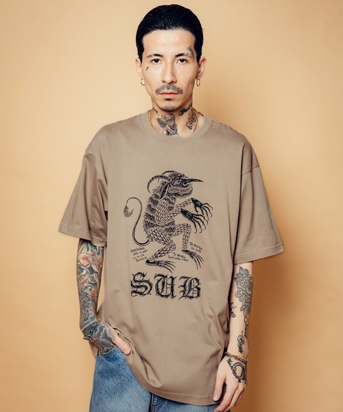 Subciety(サブサエティ)の「Devil tee(Tシャツ/カットソー・メンズ・ブラック/ホワイト/サンドベージュ・SMALL/MEDIUM/LARGE/X-LARGE/XX-LARGE)」の9枚目の写真
