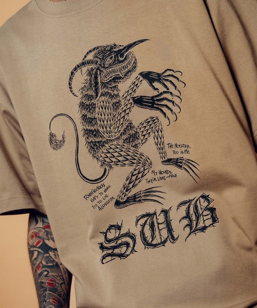 Subciety(サブサエティ)の「Devil tee(Tシャツ/カットソー・メンズ・ブラック/ホワイト/サンドベージュ・SMALL/MEDIUM/LARGE/X-LARGE/XX-LARGE)」の11枚目の写真