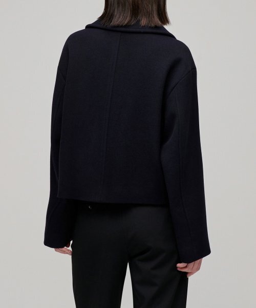 MUSINSA STANDARD WOMAN（ムシンサスタンダードウーマン）の「ウィメンズカシミヤブレンドショートピーコート[ネイビー]（チェスターコート・レディース・その他・M/L）」の3枚目の写真