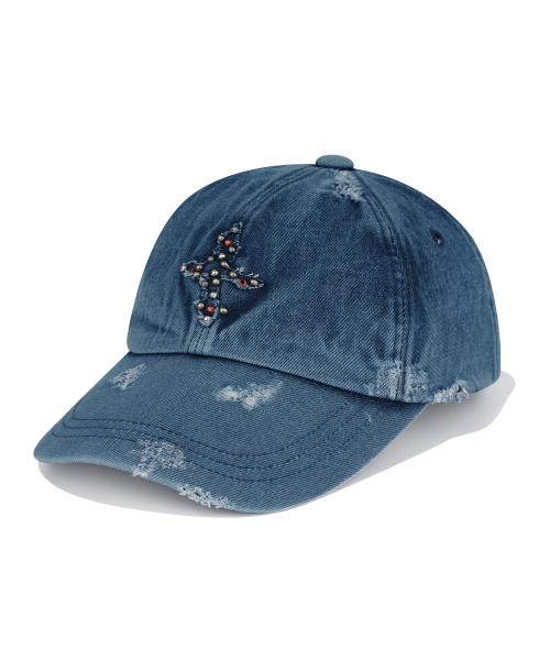 セール】4 Symbol Stud Vintage Ball Cap - Deep Blue（キャップ