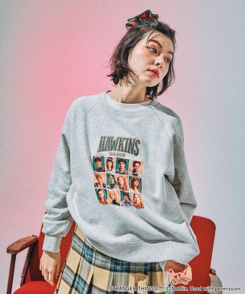 ストレンジャーシングス niko and… アソートスウェット　チャコール niko and ｜【STRANGER THINGS】コラボ アソートスウェットプル