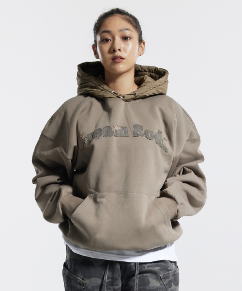 CREAM SODA LAB(クリームソーダラボ)の「フードパディングカモレタリングシャツモカ(パーカー・メンズ・その他・L/XL)」の9枚目の写真