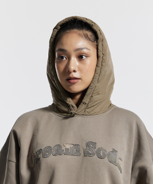 CREAM SODA LAB(クリームソーダラボ)の「フードパディングカモレタリングシャツモカ(パーカー・メンズ・その他・L/XL)」の10枚目の写真
