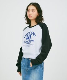 LMC（ ）の「WM LOVE ANGEL RAGLAN CROPPED SWEATSHIRT black（スウェット）」