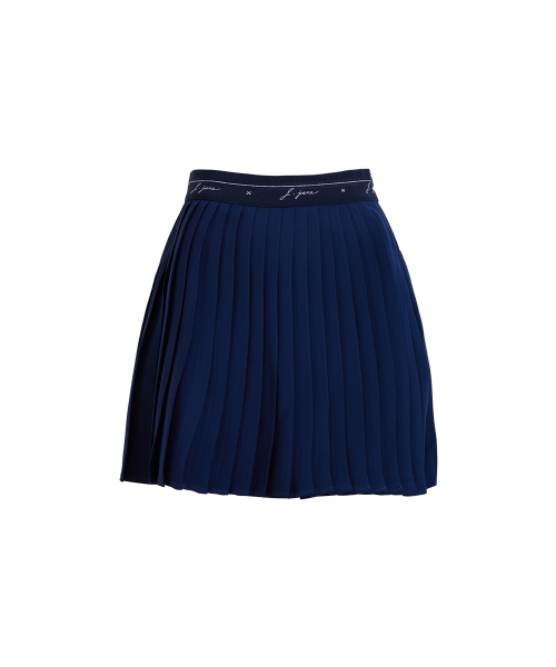 J.JANE(ジェイジェーン)の「アンバランスシフォンプリーツスカート (ネイビー)(スカート・レディース・ネイビー・S/M/XS)」の2枚目の写真