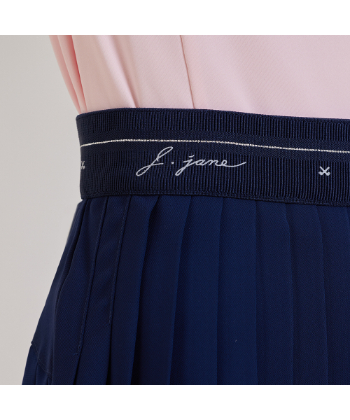 J.JANE(ジェイジェーン)の「アンバランスシフォンプリーツスカート (ネイビー)(スカート・レディース・ネイビー・S/M/XS)」の4枚目の写真