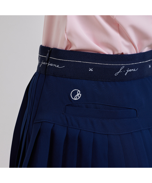 J.JANE(ジェイジェーン)の「アンバランスシフォンプリーツスカート (ネイビー)(スカート・レディース・ネイビー・S/M/XS)」の5枚目の写真