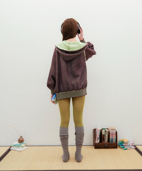 PAMM（パム）の「日々のボーダーニットパーカー（ニット/セーター