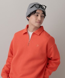 RAGEBLUE（レイジブルー）の「Pigment Half Zip Polo Sweat /ピグメント加工ダンボールハーフジップポロ（スウェット）」
