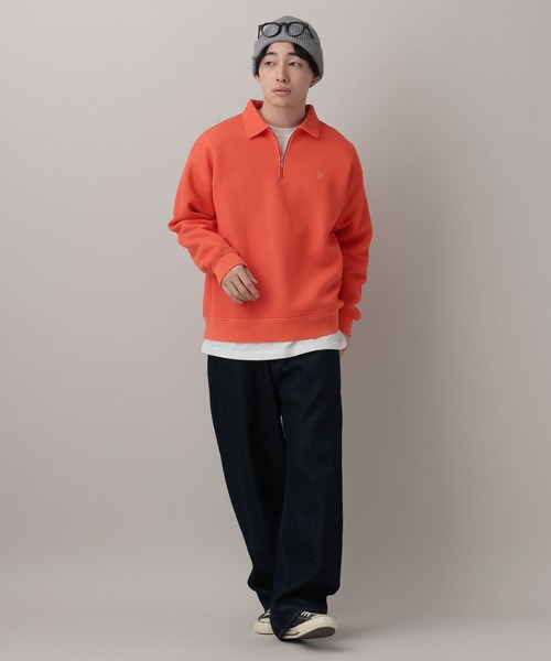 RAGEBLUE（レイジブルー）の「Pigment Half Zip Polo Sweat /ピグメント加工ダンボールハーフジップポロ（スウェット・メンズ・その他19/オフホワイト/ピンク系その他/ネイビー・SMALL/LARGE/MEDIUM）」の19枚目の写真