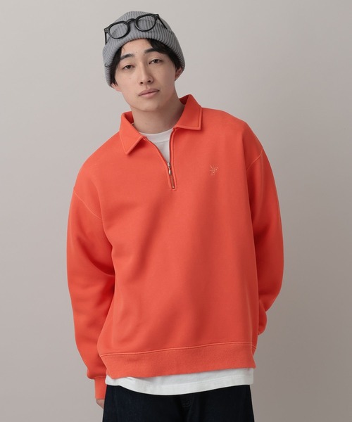 RAGEBLUE（レイジブルー）の「Pigment Half Zip Polo Sweat /ピグメント加工ダンボールハーフジップポロ（スウェット・メンズ・その他19/オフホワイト/ピンク系その他/ネイビー・SMALL/LARGE/MEDIUM）」の22枚目の写真