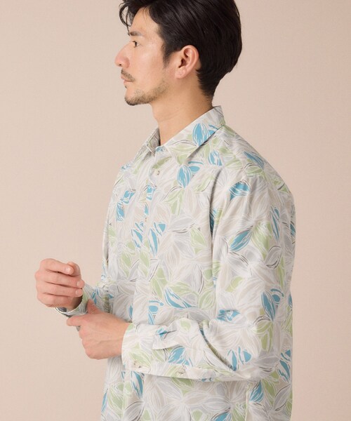 TAKEO KIKUCHI(タケオキクチ)の「カカオ柄プリントシャツ(シャツ/ブラウス・メンズ・ブルー系その他2/ベージュ系その他3・02/03/04)」の4枚目の写真