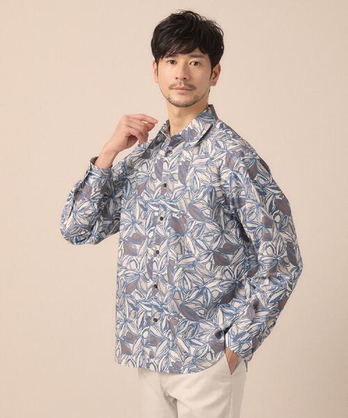 TAKEO KIKUCHI(タケオキクチ)の「カカオ柄プリントシャツ(シャツ/ブラウス・メンズ・ブルー系その他2/ベージュ系その他3・02/03/04)」の19枚目の写真