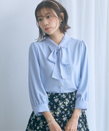 marun | ＜大きいサイズ＞配色リボン使いブラウス marun(シャツ/ブラウス)