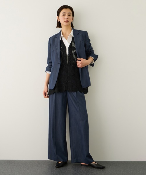 ROPE'（ロペ）の「エンブロイダリーフラワーレースジレ（ベスト・レディース・ブラック・FREE）」の8枚目の写真