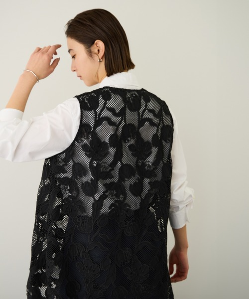 ROPE'（ロペ）の「エンブロイダリーフラワーレースジレ（ベスト・レディース・ブラック・FREE）」の15枚目の写真