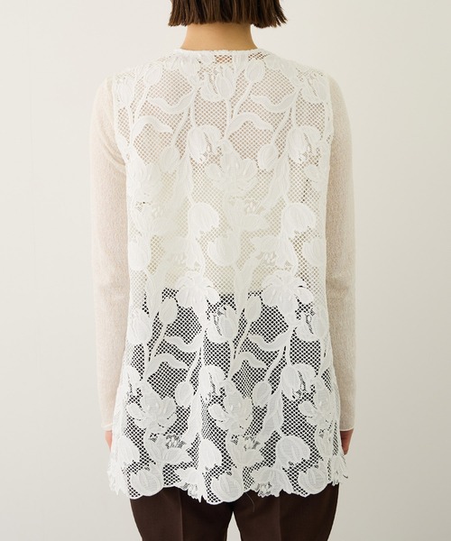 ROPE'（ロペ）の「エンブロイダリーフラワーレースジレ（ベスト・レディース・ブラック・FREE）」の19枚目の写真