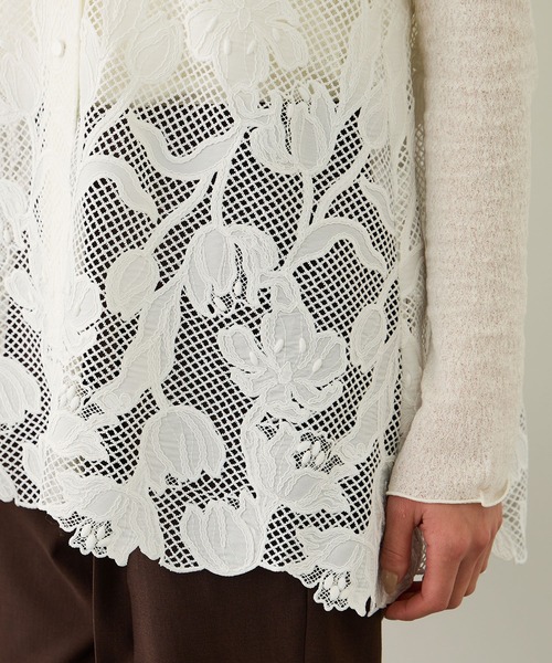 ROPE'（ロペ）の「エンブロイダリーフラワーレースジレ（ベスト・レディース・ブラック・FREE）」の22枚目の写真