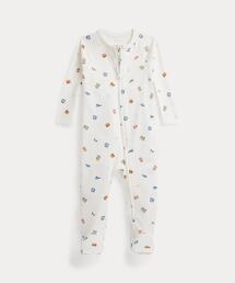 Ralph Lauren POLOベア 総柄　2wayロンパース　スタイ 70 Ralph Lauren POLOベア 総柄 2wayロンパース スタイ 70