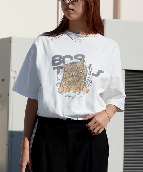 REMI RELIEF(レミレリーフ)の「REMI RELIEF/レミレリーフ HARD SP加工20/-天竺BIGサイズT(BOB) 肩落ちシルエット クルーネックTシャツ 2026年春夏(Tシャツ/カットソー・メンズ・ブラック/オフホワイト・M/L/XL)」の1枚目の写真