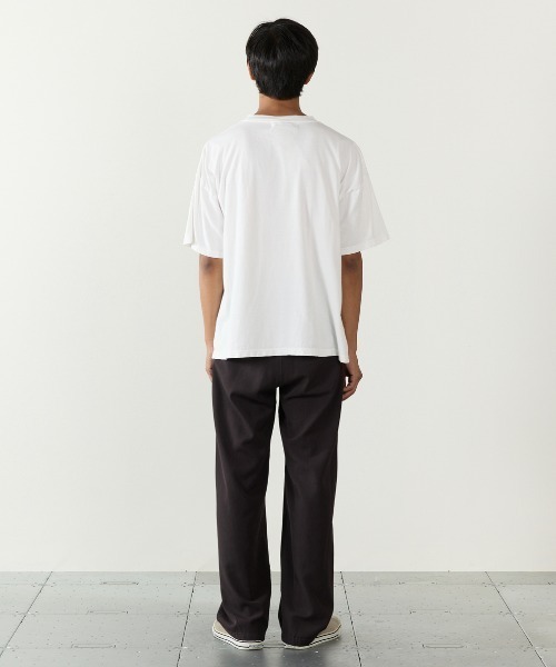 REMI RELIEF(レミレリーフ)の「REMI RELIEF/レミレリーフ HARD SP加工20/-天竺BIGサイズT(BOB) 肩落ちシルエット クルーネックTシャツ 2026年春夏(Tシャツ/カットソー・メンズ・ブラック/オフホワイト・M/L/XL)」の5枚目の写真